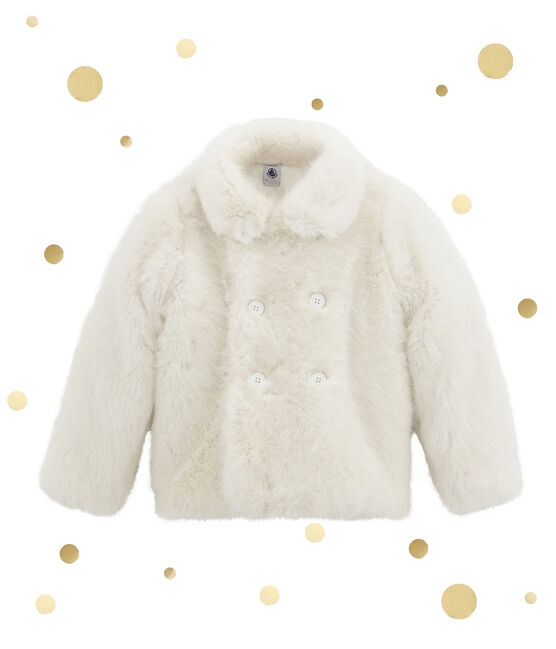 Cappotto in finta pelliccia bianco MARSHMALLOW