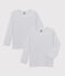 Confezione da 2 t-shirt a manica lunga bianche ragazza variante 1
