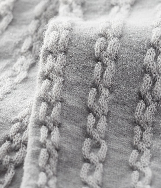 Collant in lana bebè femmina grigio BELUGA CHINE