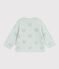 Cardigan in cotone con motivo a cuori neonata blu