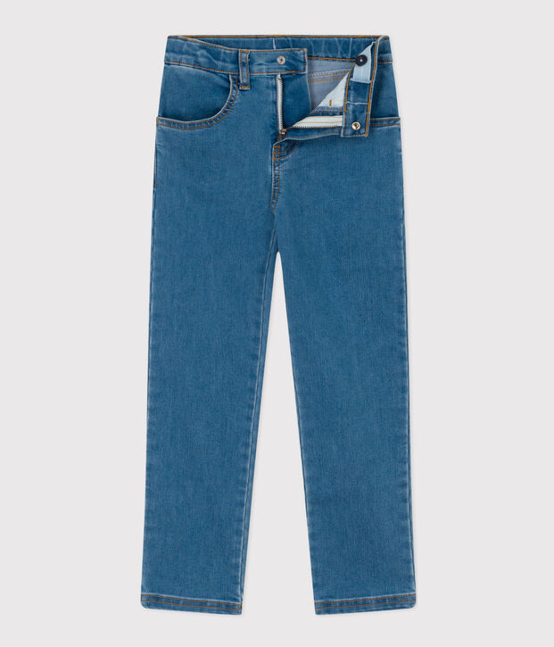 Pantaloni slim in denim bambina blu