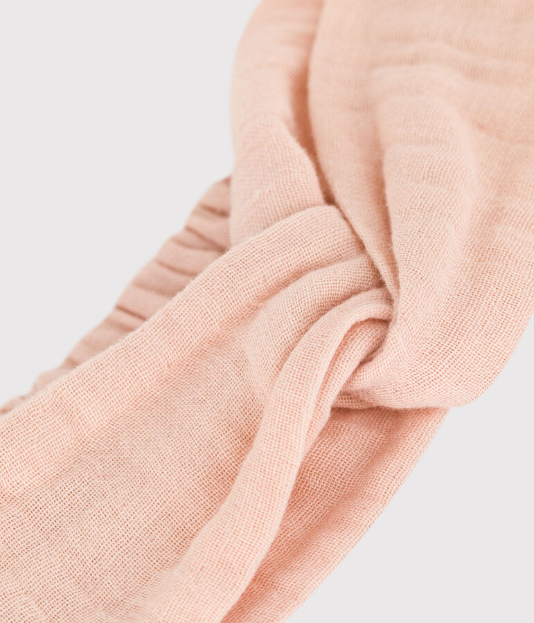 Fascia rosa in garza di cotone beb&egrave; rosa