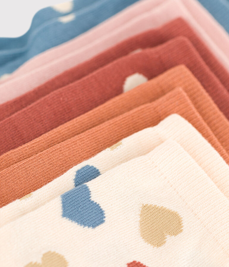 Confezione da 5 paia di calzini a cuori bambino unisex variante 1