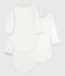 Confezione di body a maniche lunghe in cotone con scritta neonato variante 1