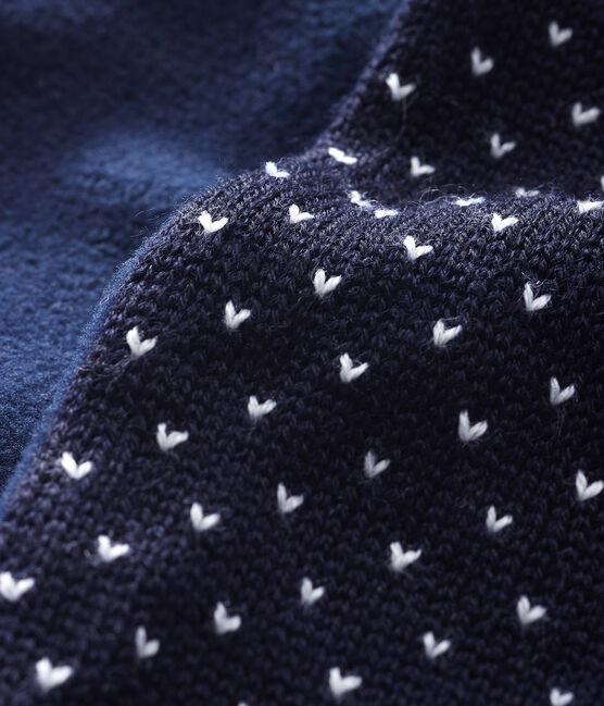 Sciarpa bebè unisex foderata in pile blu SMOKING/bianco MARSHMALLOW