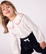 Blusa a maniche lunghe in popeline di cotone tinta unita bambina