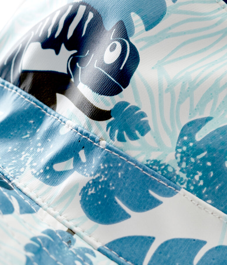 Bob beb&egrave; maschio in tela cerata fantasia bianco MARSHMALLOW/bianco MULTICO