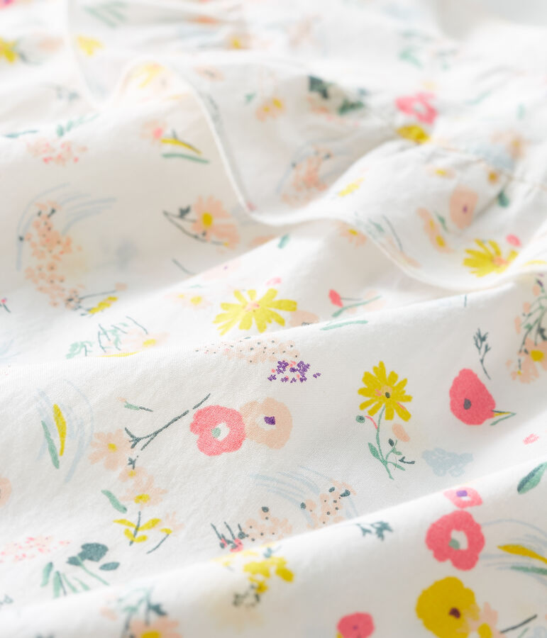 Tutina corta beb&egrave; femmina in fantasia bianco/multicolore