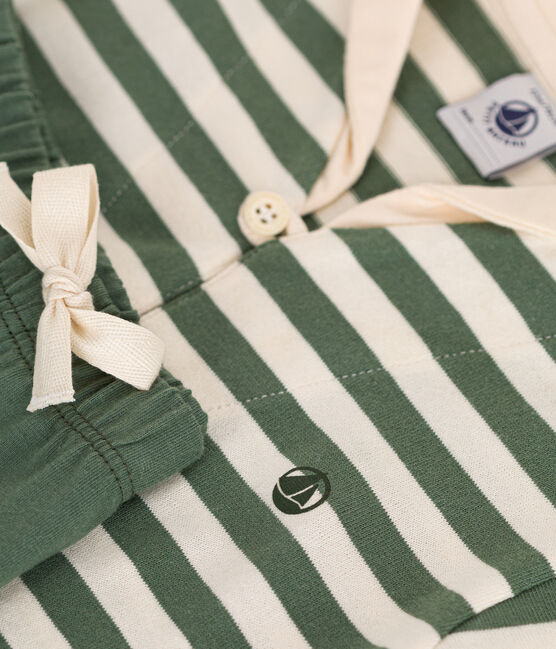 Set bebè t-shirt e pantaloncini in jersey verde CROCO/ AVALANCHE