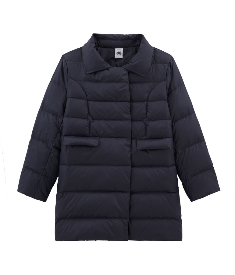 Piumino in piuma e piumetta da bambina blu