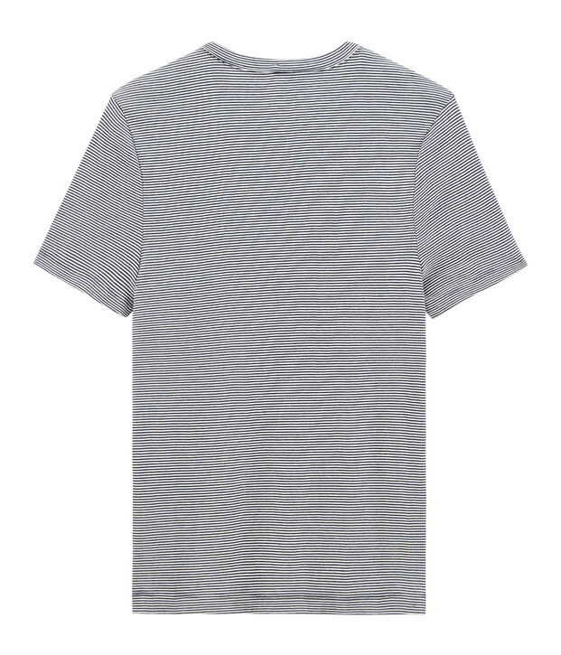 T-shirt manica corta iconica uomo girocollo blu/bianco