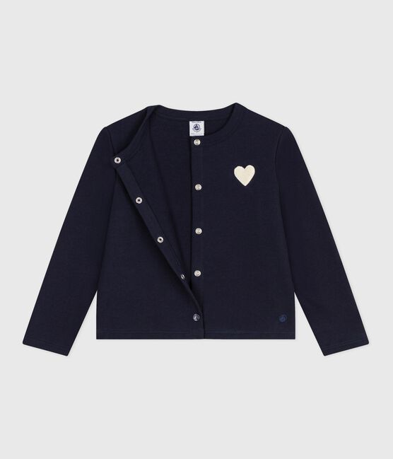 Cardigan in tessuto felpato bambina blu SMOKING