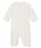 Combisac per bebé unisex in tubique stampato bianco MARSHMALLOW/nero NOIR