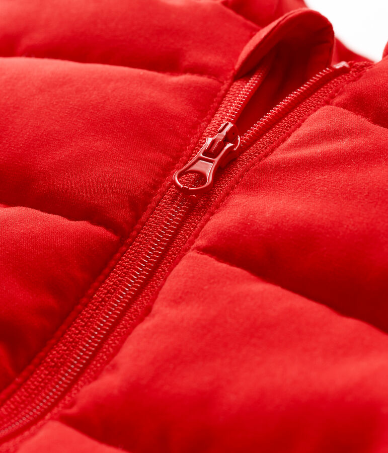 Piumino bambino in microfibra rosso