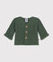 Cardigan in tricot a punto legaccio per bebè verde CROCO