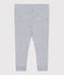 Leggings in cotone tinta unita neonato grigio FUMEE CHINE