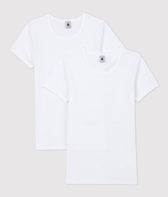 Confezione da 2 t-shirt corte bianche ragazza variante 1