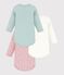 Set di body a maniche lunghe in cotone con stampa a fiori neonata multicolore