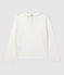 T-shirt bambina a maniche lunghe in cotone bianco MARSHMALLOW