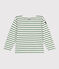 Maglia a righe a maniche lunghe in cotone unisex verde MARSHMALLOW/ PALMERAIE