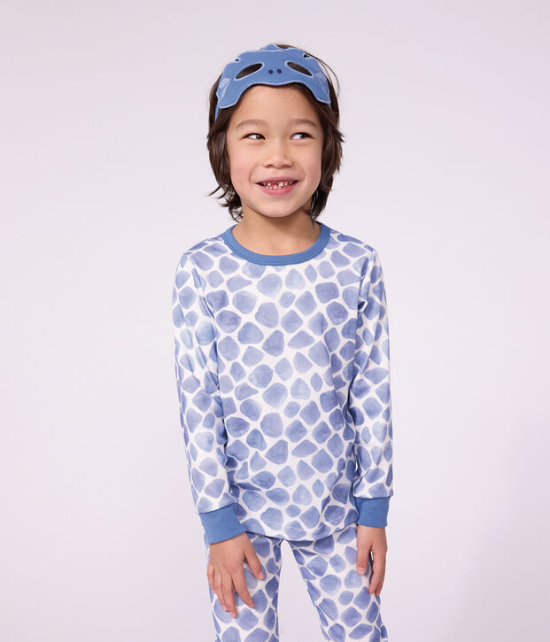 Pigiama travestimento da drago in cotone bambino blu/blu