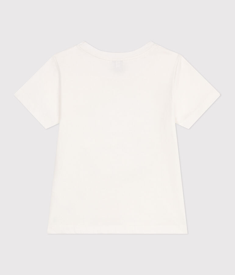 T-shirt a maniche corte in cotone con stampa bambino unisex bianco MARSHMALLOW