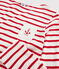 T-shirt marinara bambina e bambino bianco MARSHMALLOW/rosso PEPS