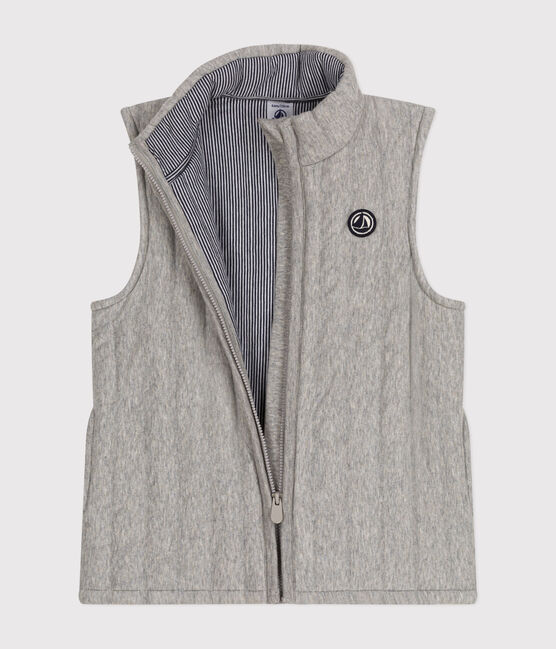 Gilet senza maniche in tubique bambina/bambino grigio CHATON CHINE