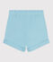 Shorts in cotone tinta unita neonato blu AQUATIC