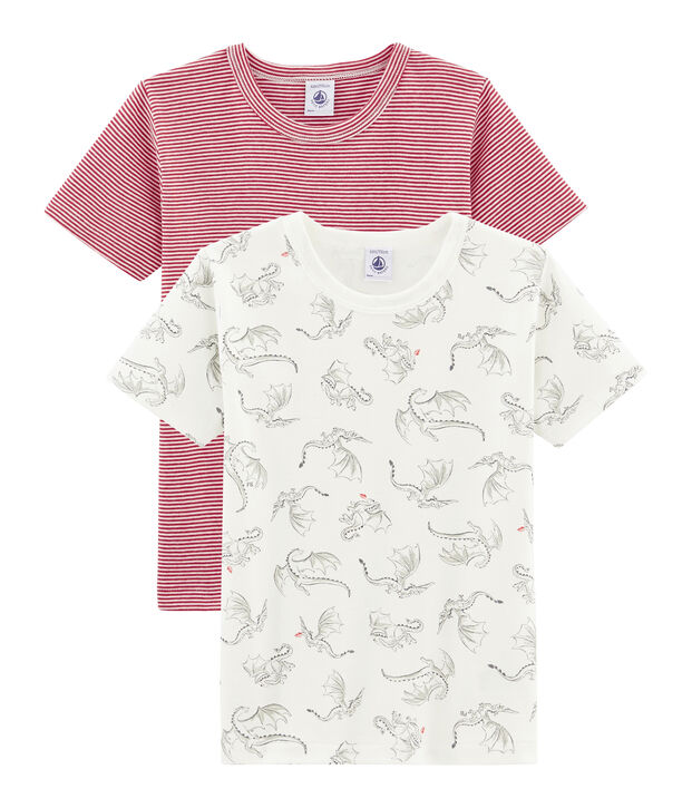 Duo t-shirt bambino maniche corte multicolore