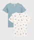 Confezione da 2 t-shirt manica corta fantasia scimmia da bambino