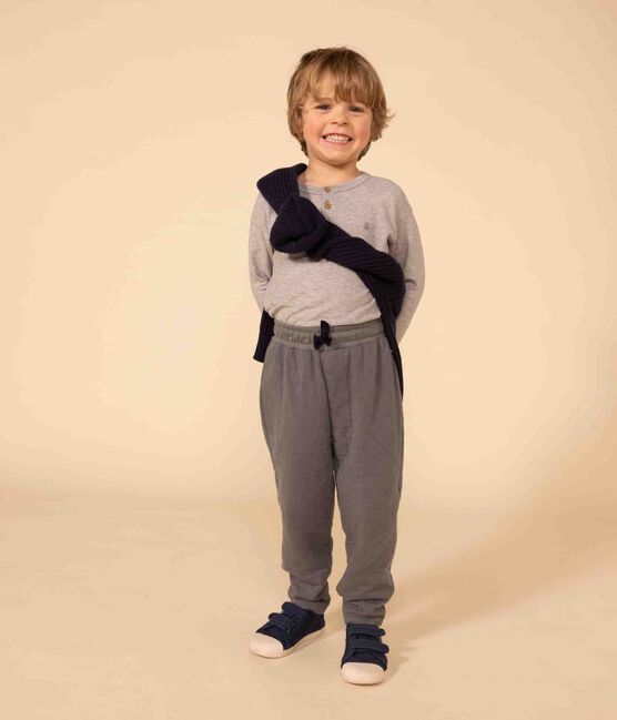 Pantaloni in tubique trapuntato bambino. verde THUYA
