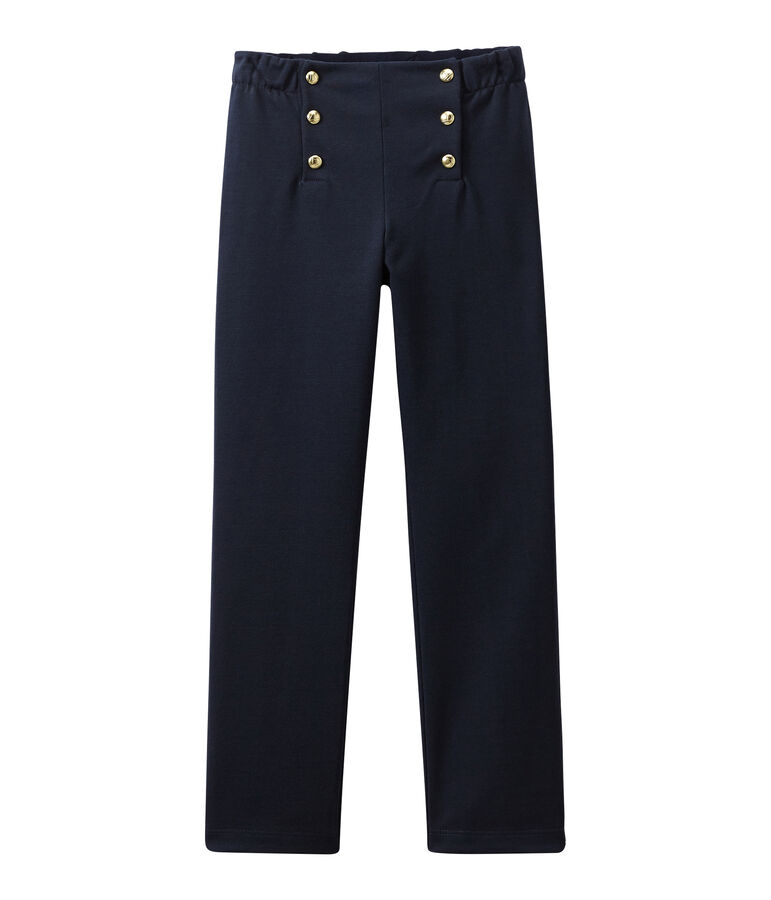 Pantalone a ponte bambina blu