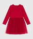 Abito in jersey pesante e tulle bambina