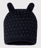 Cappellino bebè unisex foderato in pile blu SMOKING/bianco MARSHMALLOW