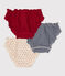 Set di 3 slip con volant bambina in cotone variante 1