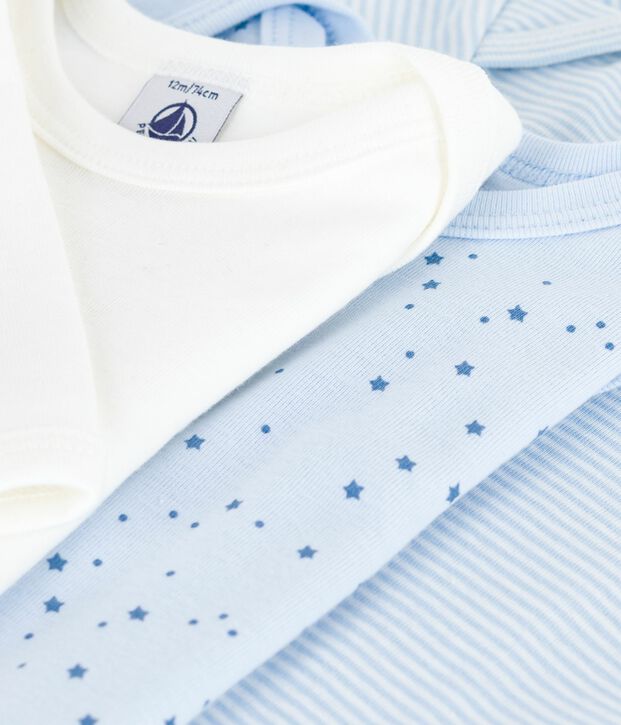 Set di body a maniche lunghe in cotone con stelle stampate neonato multicolore