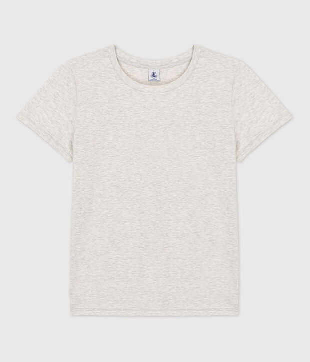 T-shirt LE CLASSIQUE girocollo in cotone Donna BELUGA CHINE