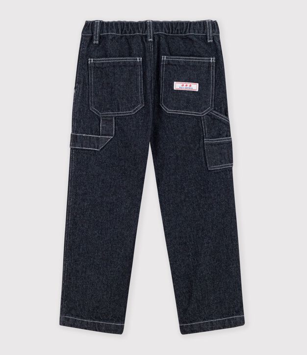 Pantaloni carpenter in denim bambino DENIM BRUT FONCE