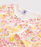 Pigiama a fiori acquarello bambina in cotone bianco MARSHMALLOW/bianco MULTICO