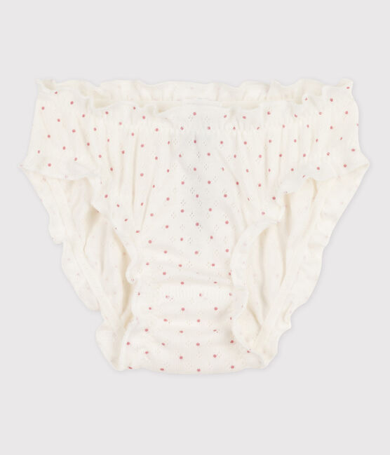 La mutandina in cotone per bambina bianco MARSHMALLOW/rosa CHARME