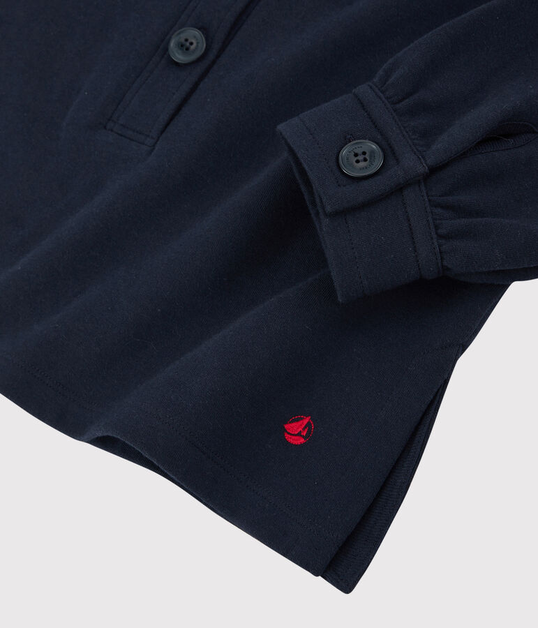 Camicia in cotone caldo donna blu