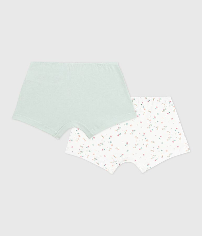 Set di shorty in cotone con stampa a fiori bambina multicolore