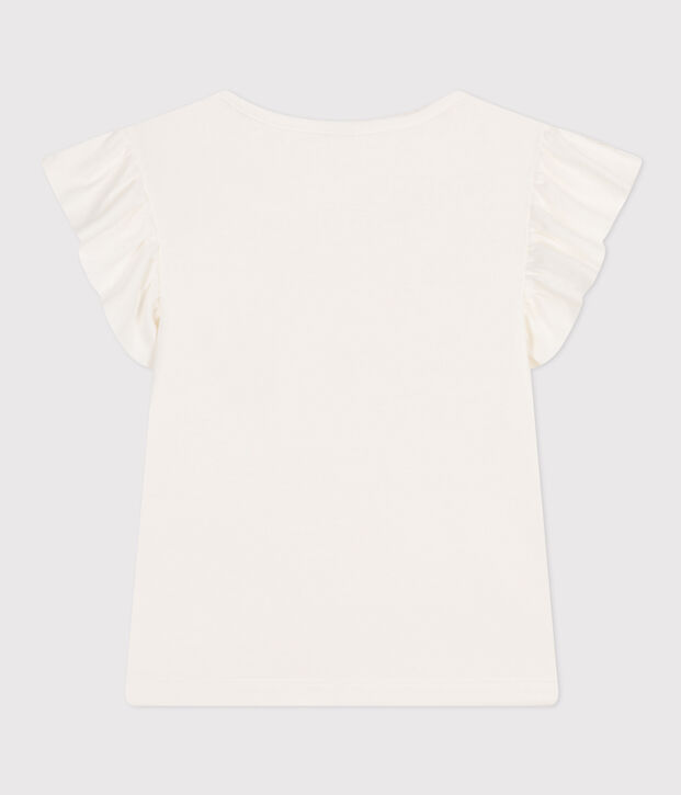 T-shirt bambina in cotone bianco