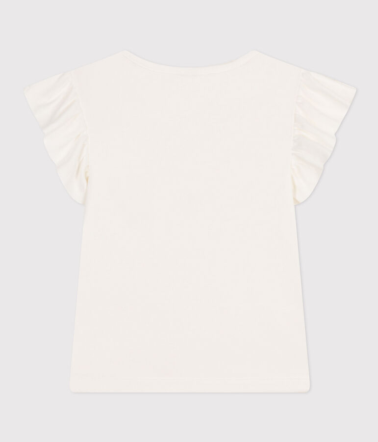 T-shirt bambina in cotone bianco