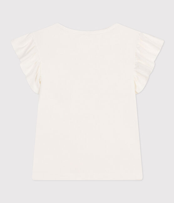 T-shirt bambina in cotone bianco MARSHMALLOW