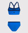 Costume a 2 pezzi bambina blu SURF