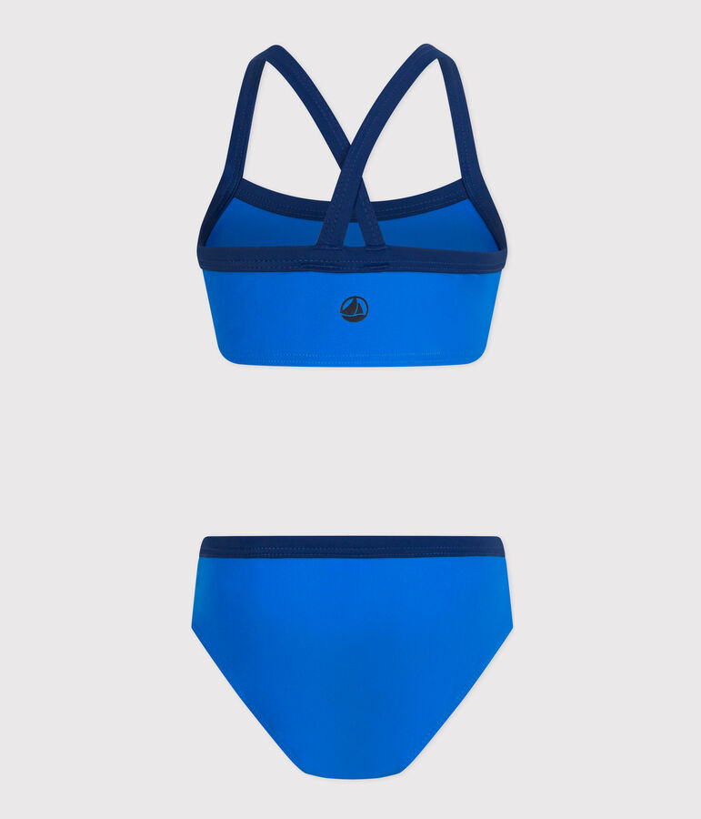 Costume a 2 pezzi bambina blu