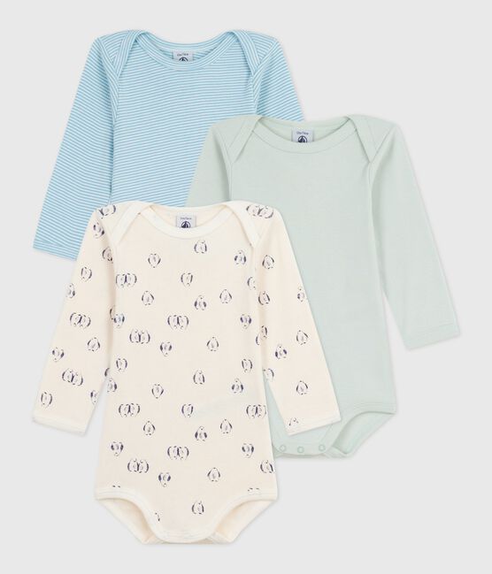 Set di body a maniche lunghe in cotone con stampa di pinguini neonato variante 1