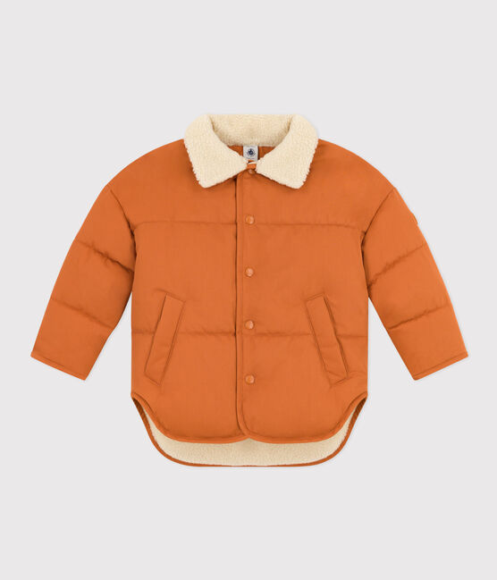 Giacca corta foderata in sherpa bambino unisex	 marrone ECUREUIL